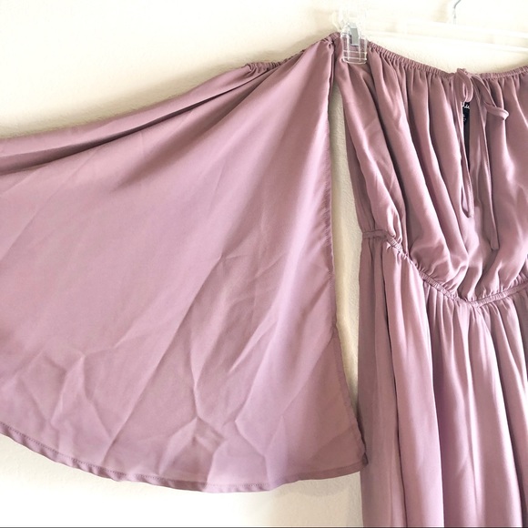 Lulus Mauve Cold Shoulder Romper, S - Picture 3 of 9